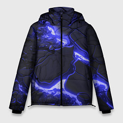 Мужская зимняя куртка Красивая синяя неоновая лава
