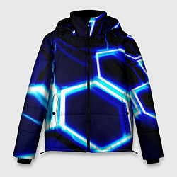Мужская зимняя куртка Neon abstraction plates storm