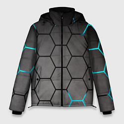 Куртка зимняя мужская Броня текстура неоновая, цвет: 3D-черный