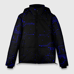 Куртка зимняя мужская Абстрактный цифровой фон, цвет: 3D-черный