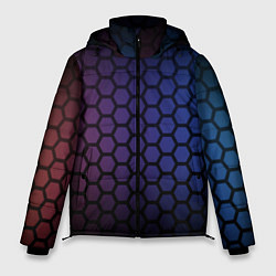 Мужская зимняя куртка Abstract hexagon fon