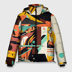Мужская зимняя куртка Авангардная геометрическая композиция