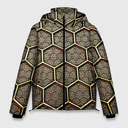 Куртка зимняя мужская Броня из колец, цвет: 3D-черный