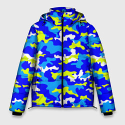 Куртка зимняя мужская Камуфляж яркое лето, цвет: 3D-черный
