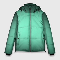 Куртка зимняя мужская Аквамариновый градиент, цвет: 3D-черный