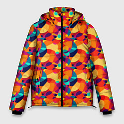 Мужская зимняя куртка Абстрактный узор из разноцветных окружностей