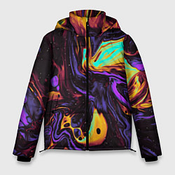 Куртка зимняя мужская Космический всплеск, цвет: 3D-черный