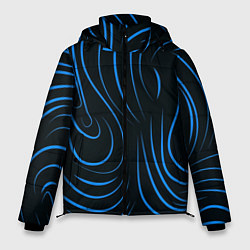 Куртка зимняя мужская Волны в стиле зебра, цвет: 3D-светло-серый