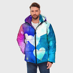 Куртка зимняя мужская Dreamy Hearts Multicolor, цвет: 3D-черный — фото 2