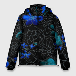 Мужская зимняя куртка Неоновые цветы