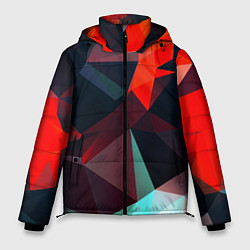 Куртка зимняя мужская Абстрактное стекло осколки, цвет: 3D-светло-серый