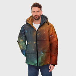 Куртка зимняя мужская Космический снегопад, цвет: 3D-красный — фото 2
