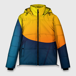 Мужская зимняя куртка Двойной цвет: жёлтый и синий