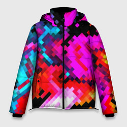 Куртка зимняя мужская Pixel neon mosaic, цвет: 3D-светло-серый