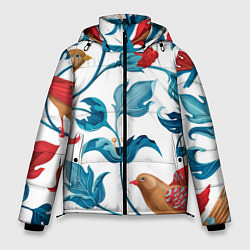 Мужская зимняя куртка Узоры и птицы