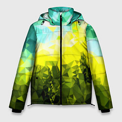 Мужская зимняя куртка Green abstract colors