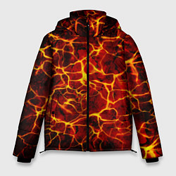 Мужская зимняя куртка Раскаленная лава в жерле вулкана
