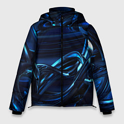 Куртка зимняя мужская Фрактальный узор волны, цвет: 3D-светло-серый