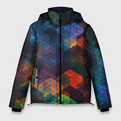 Мужская зимняя куртка Стеклянная мозаика цветная
