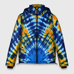 Куртка зимняя мужская Tie dye стиль хиппи, цвет: 3D-светло-серый
