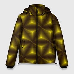 Куртка зимняя мужская Желтые треугольники, цвет: 3D-светло-серый