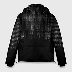 Куртка зимняя мужская Матрица из цифр и иероглифов, цвет: 3D-черный