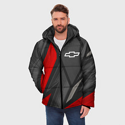 Куртка зимняя мужская Chevrolet sports racing, цвет: 3D-черный — фото 2