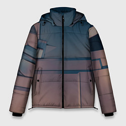 Мужская зимняя куртка Абстрактные геометрические соединения
