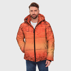 Куртка зимняя мужская Огненные осколки, цвет: 3D-черный — фото 2