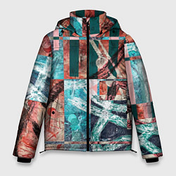 Куртка зимняя мужская Абстрактная геометрия Флорин, цвет: 3D-черный