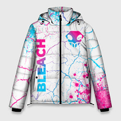Куртка зимняя мужская Bleach neon gradient style: надпись, символ, цвет: 3D-черный