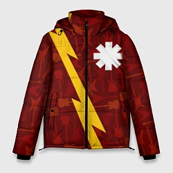 Куртка зимняя мужская Red Hot Chili Peppers гитары и молния, цвет: 3D-черный