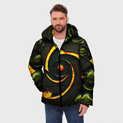 Куртка зимняя мужская Круговорот текстур, цвет: 3D-черный — фото 2
