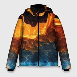 Куртка зимняя мужская Лава и вода, цвет: 3D-красный