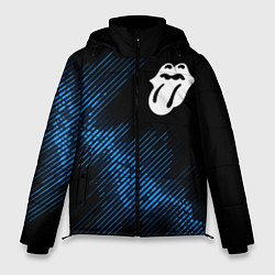 Куртка зимняя мужская Rolling Stones звуковая волна, цвет: 3D-черный