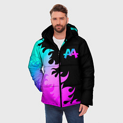 Куртка зимняя мужская Asking Alexandria неоновый огонь, цвет: 3D-черный — фото 2