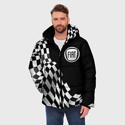 Куртка зимняя мужская Fiat racing flag, цвет: 3D-черный — фото 2
