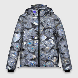 Куртка зимняя мужская Россыпь бриллиантов, цвет: 3D-светло-серый