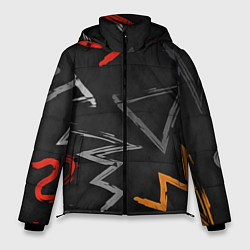 Куртка зимняя мужская Паттерн фигуры, цвет: 3D-черный