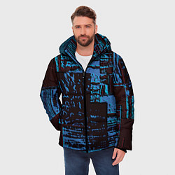 Куртка зимняя мужская Рельеф камня, цвет: 3D-черный — фото 2