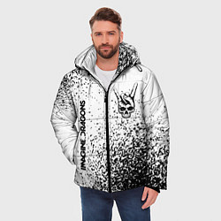 Куртка зимняя мужская Imagine Dragons и рок символ на светлом фоне, цвет: 3D-черный — фото 2