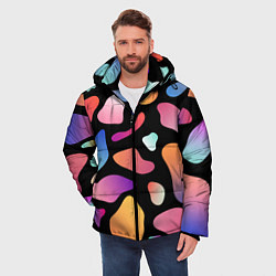 Куртка зимняя мужская Fashionable colorful pattern, цвет: 3D-черный — фото 2