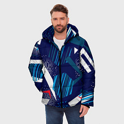 Куртка зимняя мужская Текстурный грандж, цвет: 3D-светло-серый — фото 2