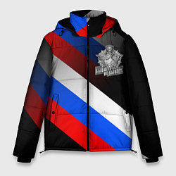 Куртка зимняя мужская Пограничные войска - флаг РФ, цвет: 3D-светло-серый