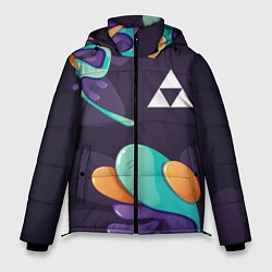Куртка зимняя мужская Zelda graffity splash, цвет: 3D-черный
