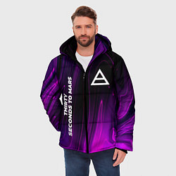 Куртка зимняя мужская Thirty Seconds to Mars violet plasma, цвет: 3D-черный — фото 2