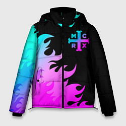 Куртка зимняя мужская My Chemical Romance неоновый огонь, цвет: 3D-черный