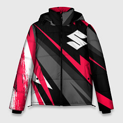Куртка зимняя мужская Suzuki fast lines, цвет: 3D-черный