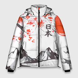 Мужская зимняя куртка Цветущая сакура и солнце - Япония