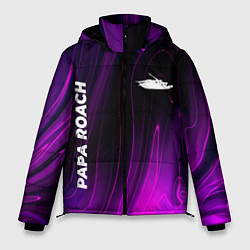 Куртка зимняя мужская Papa Roach violet plasma, цвет: 3D-черный